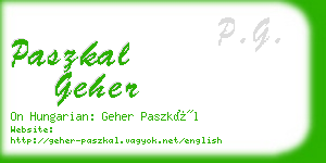 paszkal geher business card